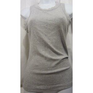FASHION heather gray ribbed tank top WOMEN S NWT